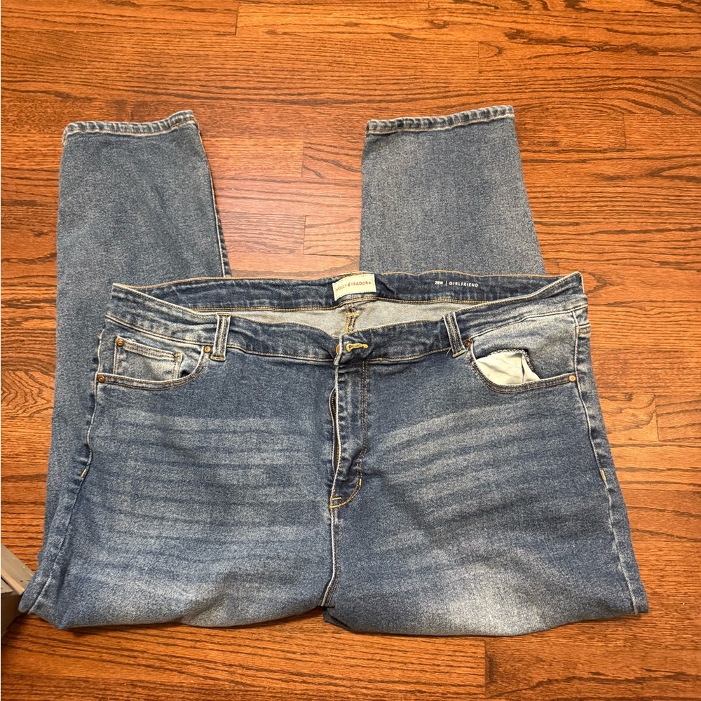 Stylish Blue Straight Leg Jeans